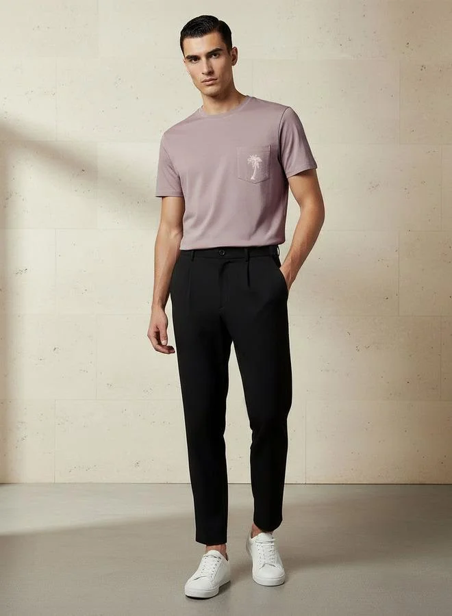 ايكونيك Iconic Men Regular Fit Pleated Trousers